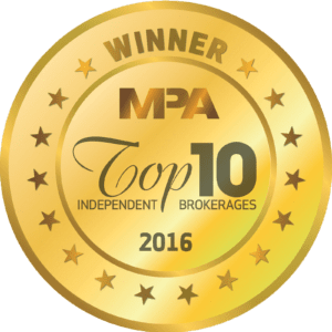 MPA Top10 Independent Brokerages 2016 medal